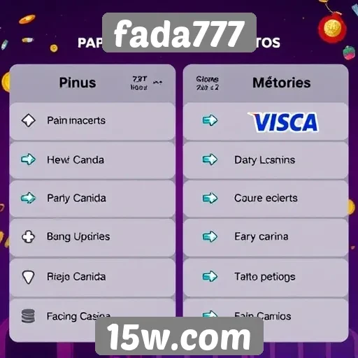 Métodos de pagamento aceitos no fada777